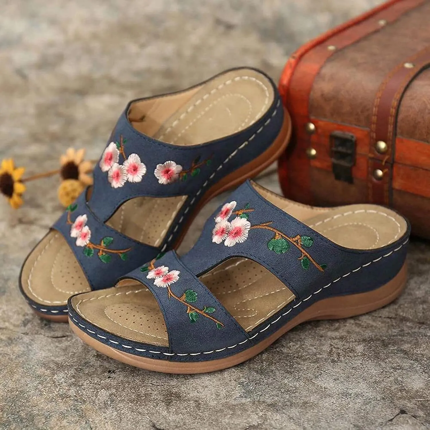 Women Orthopedic Flip Flops Orthopedic Slip On Sandals Womens Sandals for Plantar Fasciitis Orthotic Womens Summer Strappy Sandals Womens Flip Flops Summer Comfortable Walking Thong Sandals
