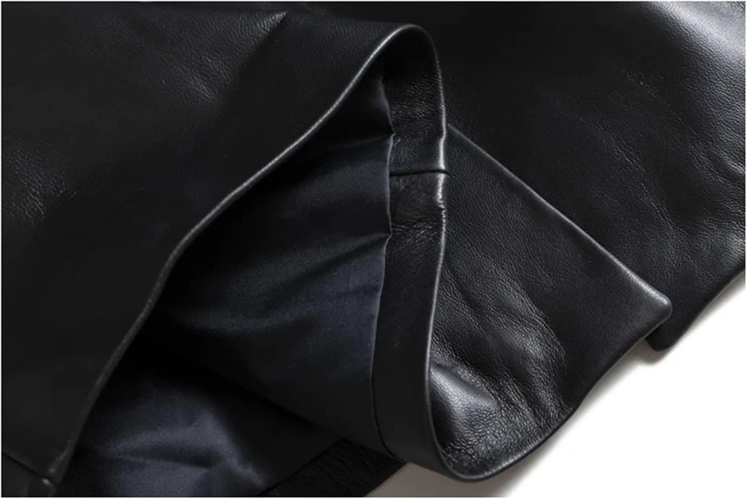 Womens Belted Midi Leather Skirt Front Slit Spring Summer Umbrella Hem Sheepskin