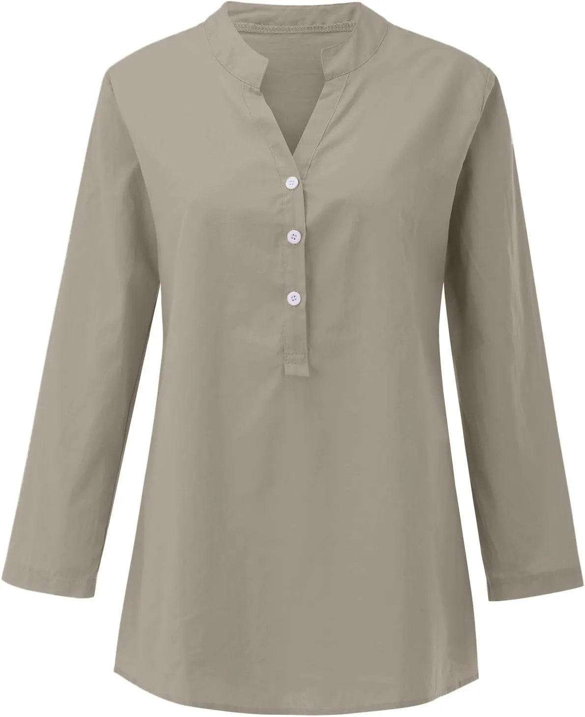 Women's Button Cotton Linen Short Sleeve Tops Summer Cute Casual Oversized Blouse Top V Neck Loose Fit Tshirts