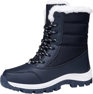 Women's Large Size Mid Calf Comfortable and Warm Ski Boots Womens Fashion Boots Mid Calf Knee High Winter Sock