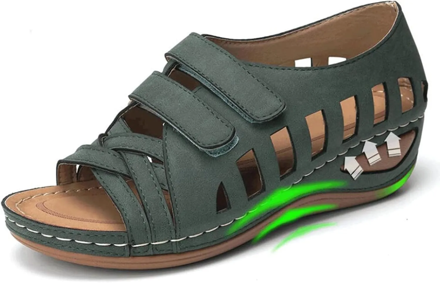 Womens Orthopedic Sandals with Toe Loop Flip Flops Beach Wedge Wedge Sandal Comfortable Arch Support Orthopedic Wedge Shoes for Woman Summer Dressy Women Dressy Orthopedic Shoe