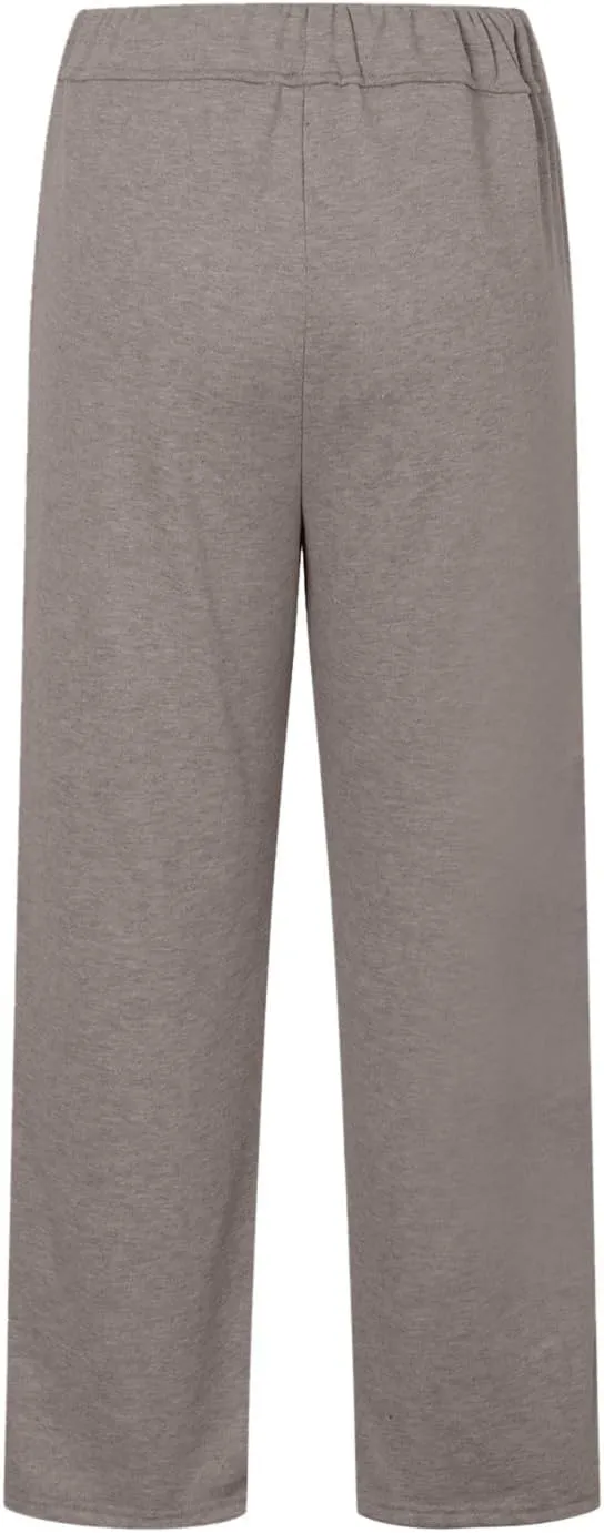 Womens Sweatpants High Waist Baggy Lounge Pants Fleece Lined Wide Leg Drawstring Athletic Joggers with Pockets