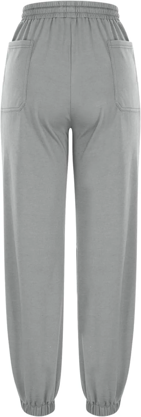 Womens Track Pants Fall Fleece Lined Sweatpants Joggers Sport Workout Active Baggy Sweatpants Lounge Trousers